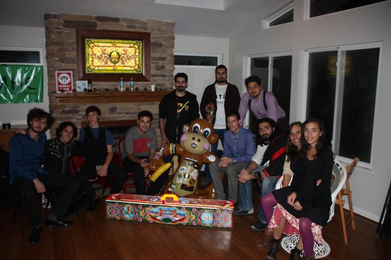 The entire group and our monkey